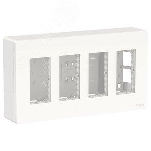 UNICA SYSTEM+ БЛОК открытой установки 4х2 белый | NU124418 | Schneider Electric - фото 2