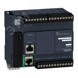 Блок базовый компактный M221-24IO Реле Ethernet (TM221CE24R) - фото 2