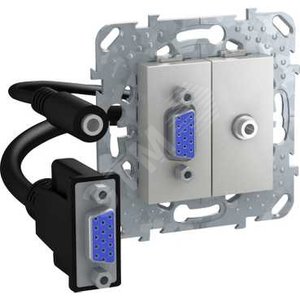 Unica TOP Алюминий HD15+Minijack-коннектор | MGU5.932.30ZD | Schneider Electric - Schneider Electric