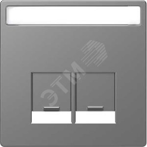 Накладка центральная D-Life для двухмодульных разъемов SE сталь нержавеющая SD