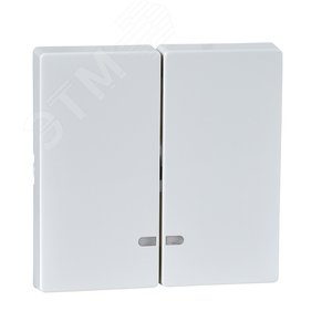 Клавиша 2шт с окошком для светоиндикатора белый (MTN3420-0319) 3