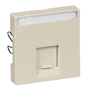 Центральная плата для розетки 1 пост бежевый 4