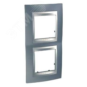 Unica TOP Грэй/Алюминий Рамка 2-ая вертикальная | MGU66.004V.097 | Schneider Electric - фото 6
