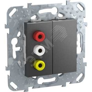 3-RCA коннектор графит - Schneider Electric
