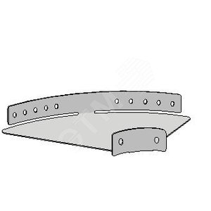ПОВОРОТ ЛОТКА ГОР.РЕГУЛ.W10/40-200 ОЦИНК
