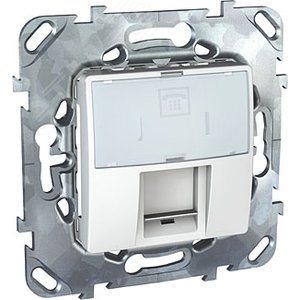 Unica Белый Розетка ТЛФ(RJ12) 1-ая 6 контактов с полем для надписи | MGU5.493.18ZD | Schneider Electric - фото 3