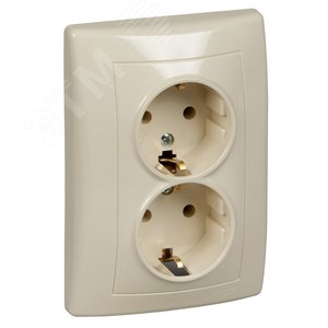 Sedna Бежевый Розетка 2-я с/з литая | SDN3000647 | Schneider Electric - фото 3