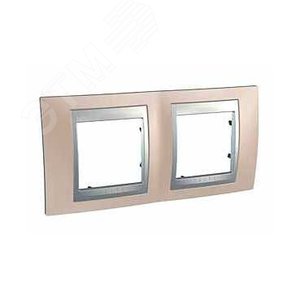 Unica TOP Оникс/Алюминий Рамка 2-ая | MGU66.004.096 | Schneider Electric - фото 5