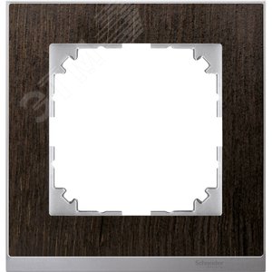 M-Pure Decor Рамка 1 пост венге/алюминий (MTN4010-3671) 2