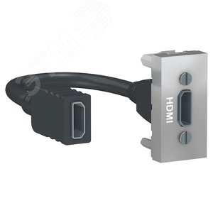 Розетка UNICA MODULAR HDMI 1 модуль алюминий (NU343030) - фото 2