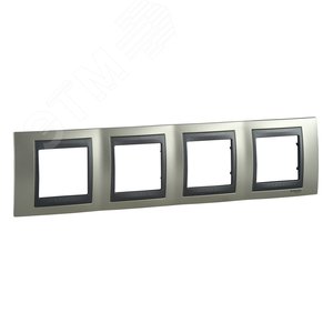Unica TOP Опал/Графит Рамка 4-ая | MGU66.008.295 | Schneider Electric - фото 4