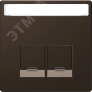 D-Life ЦЕНТРАЛЬНАЯ НАКЛАДКА д/2-х модульных разъемов SE, МОККО , SD | MTN4574-6052 | Schneider Electric - фото 2