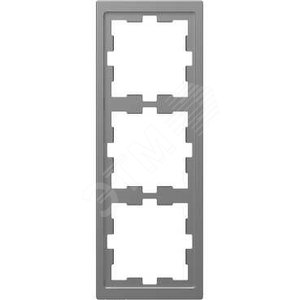Рамка трехпостовая D-Life сталь нержавеющая SD (MTN4030-6536) - Schneider Electric