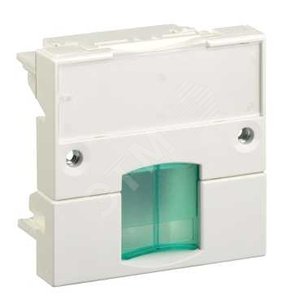 S-ONE Панель лицевая 2 модуля для 1хRJ45 зеленая - Schneider Electric