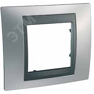 Unica TOP Хром матовый/Графит Рамка 1-ая | MGU66.002.238 | Schneider Electric - фото 5