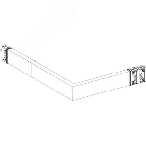 CANALIS KSA УГЛОВАЯ СЕКЦИЯ НАПРАВО 400А (250-750)х(700-1200) ИЗМ. А,В+ БАРЬЕР - Schneider Electric