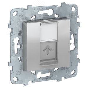 Розетка UNICA NEW компьютерная RJ45 одиночная категория 6 UTP бежевый (NU541544) - фото 2