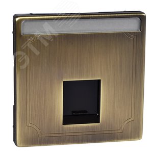 Античная латунь Накладка розетки RJ45 1-ая Merten SD | MTN466443 | Schneider Electric - фото 3
