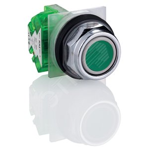 Кнопка утопленная зеленая