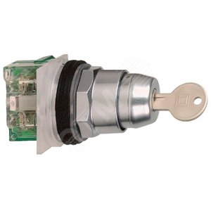 переключатель с ключом, черный, 30 мм, 2 поз. - Schneider Electric