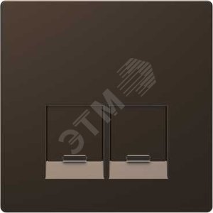 D-Life ЦЕНТР. НАКЛАДКА д/2-х мод. разъемов, пол. д/надписи SE, МОККО , SD | MTN4572-6052 | Schneider Electric - Schneider Electric