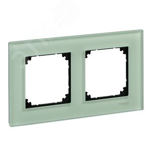 Рамка 2 поста стеклянная изумруд (MTN404204) - Schneider Electric