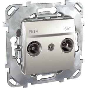 Unica TOP Алюминий Розетка TV-SAT проходная | MGU5.456.30ZD | Schneider Electric 3