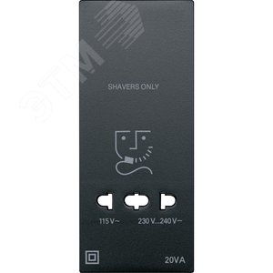 Центральная плата розетки для электробритвы антрацит 2