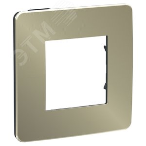 Рамка UNICA STUDIO однопостовая бронза/антрацит (NU280252)