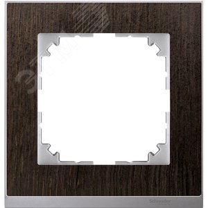 M-Pure Decor Рамка 1 пост венге/алюминий (MTN4010-3671) 3