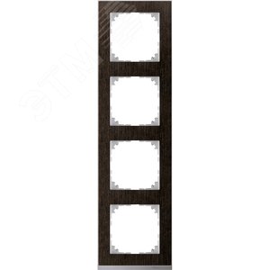 M-Pure Decor Рамка 4 поста венге/алюминий (MTN4040-3671) 3