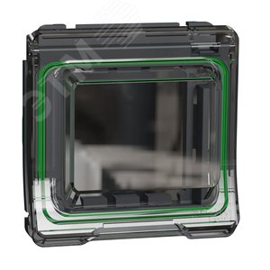 MUREVA S НАКЛАДКА с КРЫШКОЙ для механизмов Unica New, Altira, АНТРАЦИТ, IP55 (MUR35110) - Schneider Electric