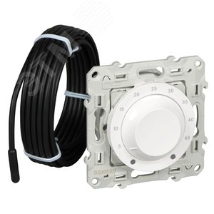 Odace Белый Регулятор теплого пола с внешним датчиком 10А | S52R507 | Schneider Electric - фото 2