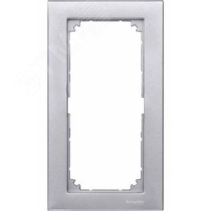 Рамка 2 поста M-PLAN без перегородки алюминий (MTN488860) 8