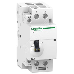 Контактор модульный iCT 63A 2НО 220/240В АС с ручным управлением (A9C21862) - Schneider Electric