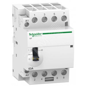 Контактор модульный iCT 63A 4НО 220/240В АС с ручным управлением - Schneider Electric