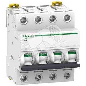 Выключатель автоматический четырехполюсный iC60N 0,5А B 6кА | A9F73470 | Schneider Electric - Schneider Electric