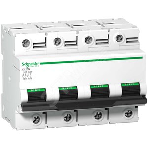 Выключатель автоматический четырехполюсный C120N 63А C 10кА | A9N18371 | Schneider Electric