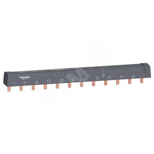 Шинка гребенчатая 4П (NL1L2L3:) 12 модулей 18мм 100А разрезаемая (A9XPH412) - Schneider Electric