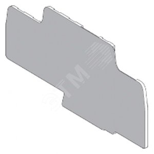 Крышка торцевая проходная 6мм.кв 2 точки подкючения серая
