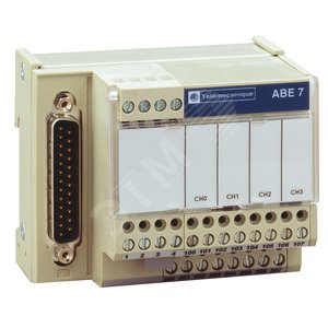 КОЛОДКА ДЛЯ ПОДКЛ 4 ИЗОЛ АН.ВХ (SUB-D25) | ABE7CPA410 | Schneider Electric - Schneider Electric