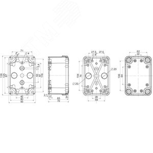 ПЛАСТ.КОРОБКА PK-UL IP66 138x93x72 | NSYTBP1397 | Schneider Electric - фото 4