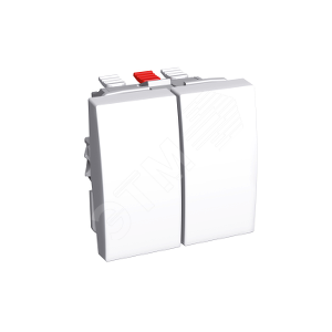 ПЕРЕКЛЮЧАТЕЛЬ 2X-КЛАВИШНЫЙ 16A БЕЛ R9003 | ALB44056 | Schneider Electric - Schneider Electric