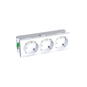 Розетка тройная 45 2P+E со шторками с индикацией - Schneider Electric