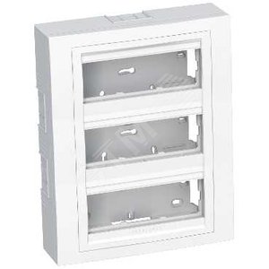 Коробка наружного монтажа 3x3 горизонтальная рамка 9003 - Schneider Electric