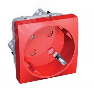 РОЗЕТКА 45 2P+E красная с мех.блокировкой со шторками - Schneider Electric