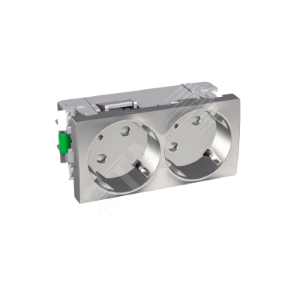 РОЗЕТКА ДВОЙНАЯ 45 2P+E СО ШТОР МЕТАЛЛИК - Schneider Electric