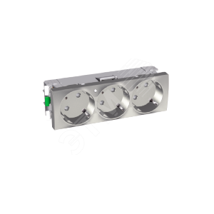 Розетка Х3 45 2P+E со шторками индикатор металл - Schneider Electric