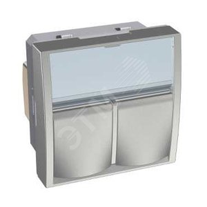 Розетка S-One 2xRJ45 Cat5е экранированная металл - Schneider Electric