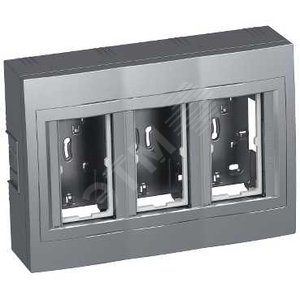 Коробка наружного монтажа 3x2 вертикальная рамка металл (ALB46456N) - Schneider Electric